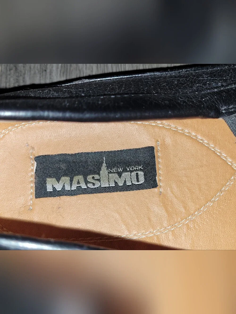 Men's Black Leather Slip-On Driving Loafers